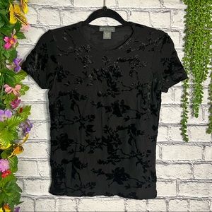 .^🌼3/$30🌼Banana Republic Short Sleeve Suede Insert Blouse Size Small